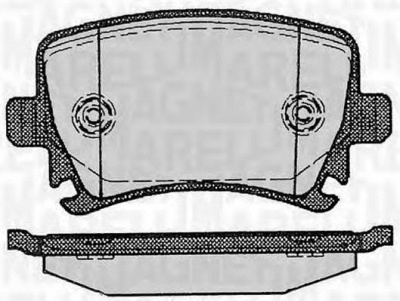 MAGNETI MARELLI 363916060601 -  Комплект тормозных колодок, дисковый тормоз